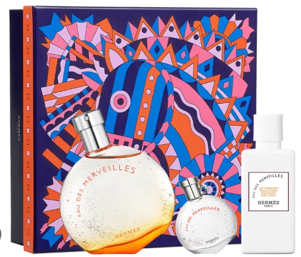 HERMES EAU DES MERVEILLES W EDT 50ML + 7.5ML + 40ML BL